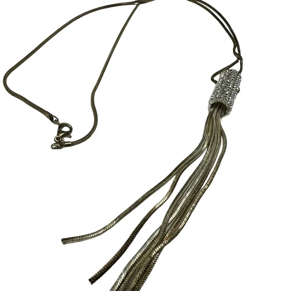 Five Beautiful Necklaces, Pearls, Tassels, CZ, Purple Stone